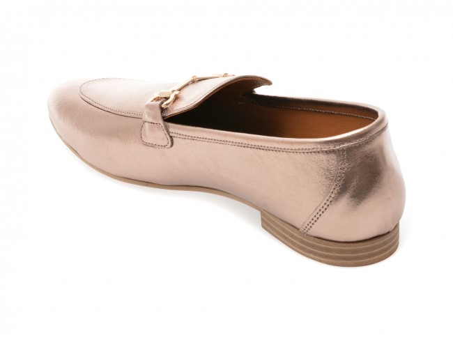 Mocasini casual GRYXX aurii, 609671, din piele naturala