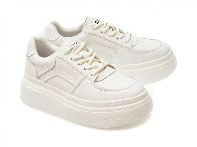 Pantofi casual GRYXX albi, 16, din piele naturala