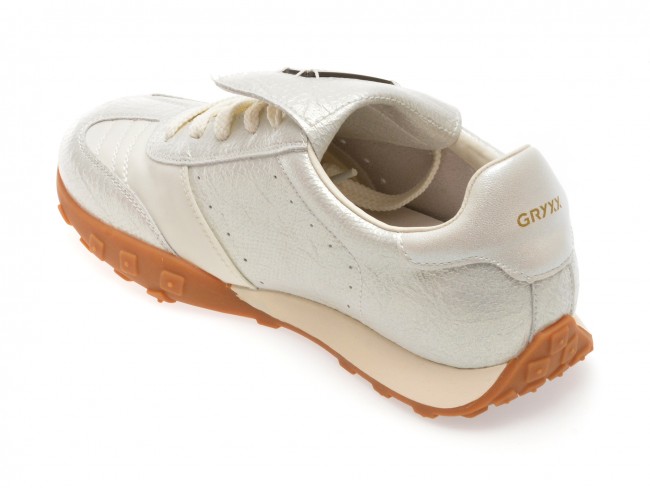 Pantofi casual GRYXX albi, 192021, din piele naturala