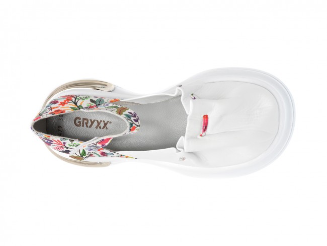 Pantofi casual GRYXX albi, 291GM47, din piele naturala