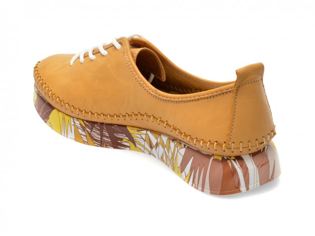 Pantofi casual GRYXX galbeni, 437, din piele naturala