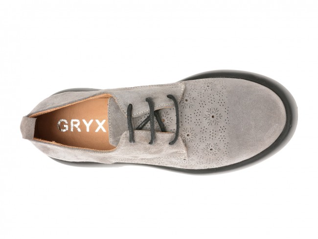 Pantofi casual GRYXX gri, 1187104, din piele intoarsa