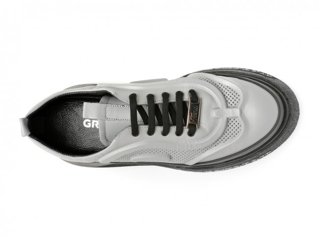 Pantofi casual GRYXX gri, 210YZ26, din piele naturala