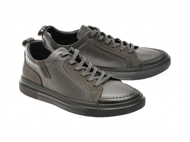Pantofi casual GRYXX gri, HS496A, din piele naturala