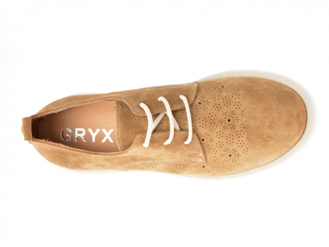 Pantofi casual GRYXX maro, 1187104, din piele intoarsa