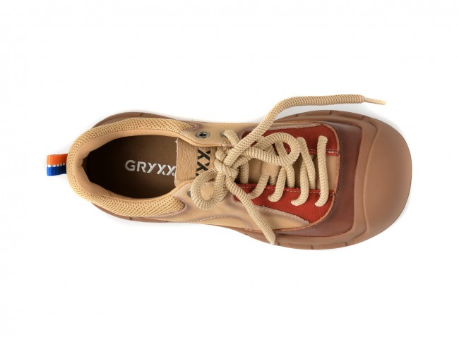 Pantofi casual GRYXX maro, 7101, din piele naturala