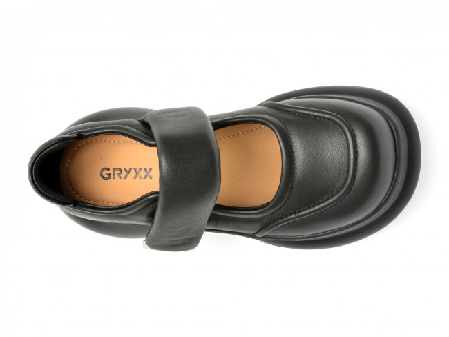 Pantofi casual GRYXX negri, 23103, din piele naturala