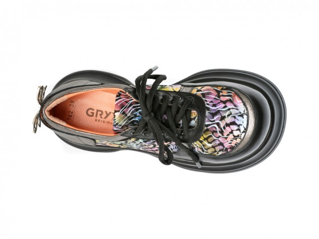Pantofi casual GRYXX negri, 291GM16, din piele naturala