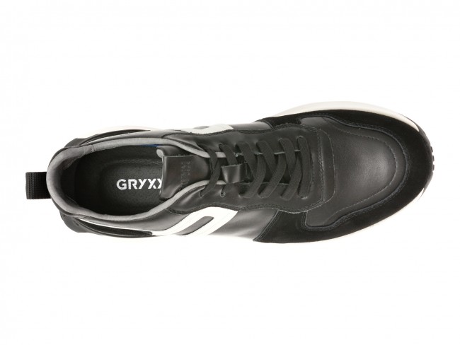 Pantofi casual GRYXX negri, 3252, din piele naturala