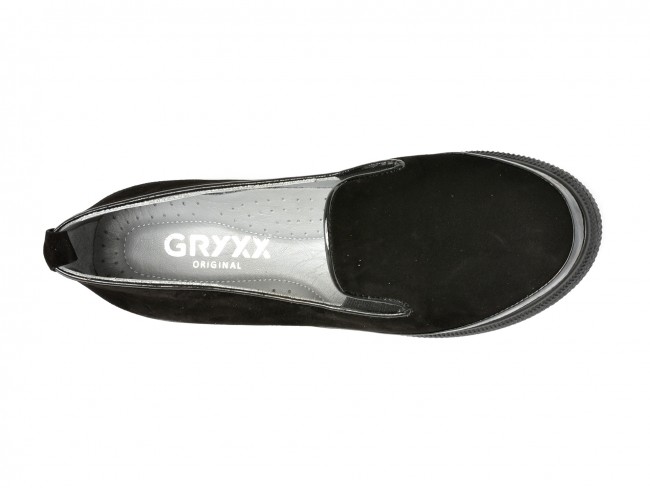 Pantofi casual GRYXX negri, 381759, din piele intoarsa