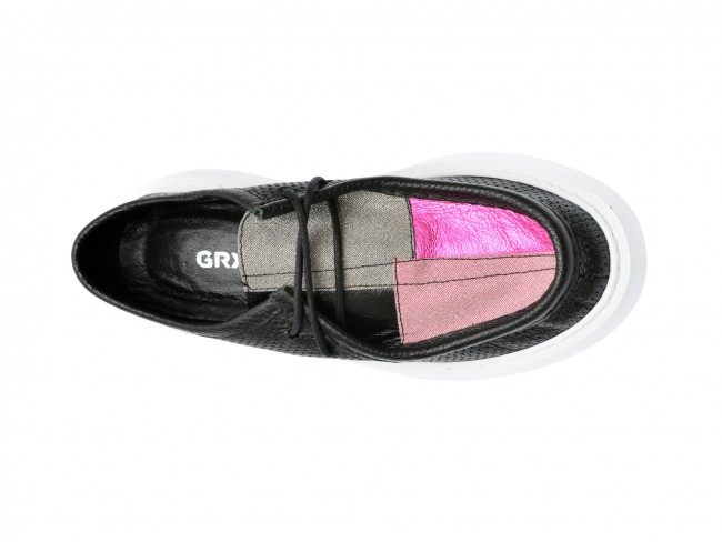 Pantofi casual GRYXX negri, 418020, din piele naturala