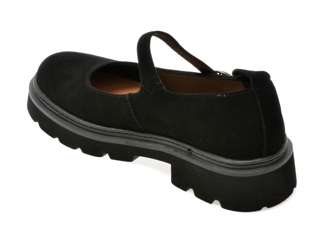 Pantofi casual GRYXX negri, V114D18, din piele intoarsa