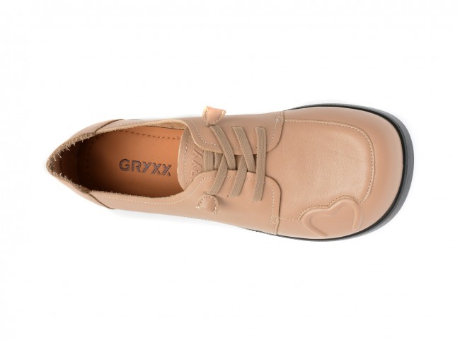 Pantofi casual GRYXX nude, 3757813, din piele naturala