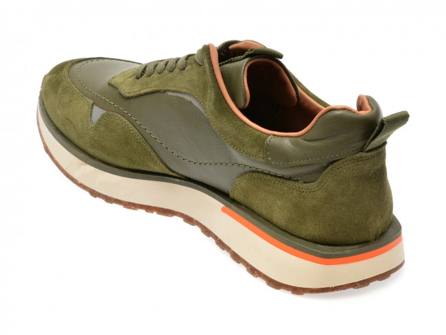 Pantofi casual GRYXX verzi, M7109, din piele naturala