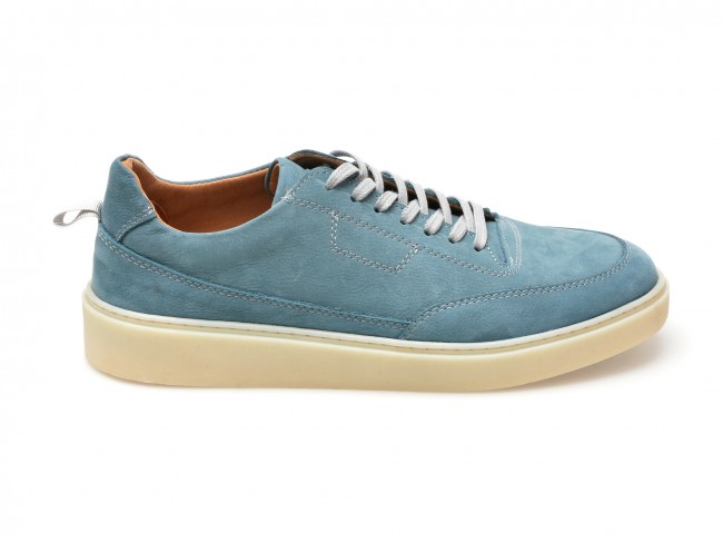 Pantofi GRYXX albastri, M7202, din nabuc