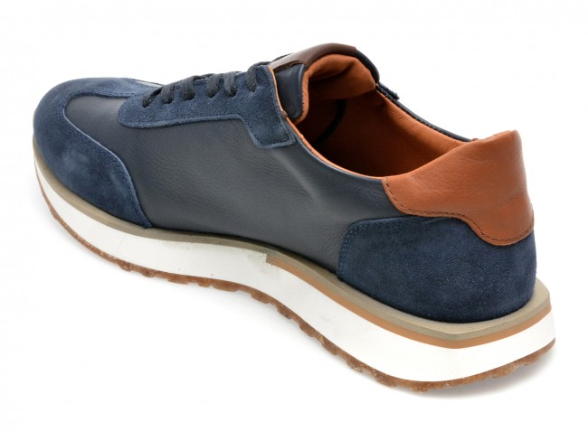 Pantofi GRYXX albastri, MS3002, din piele naturala