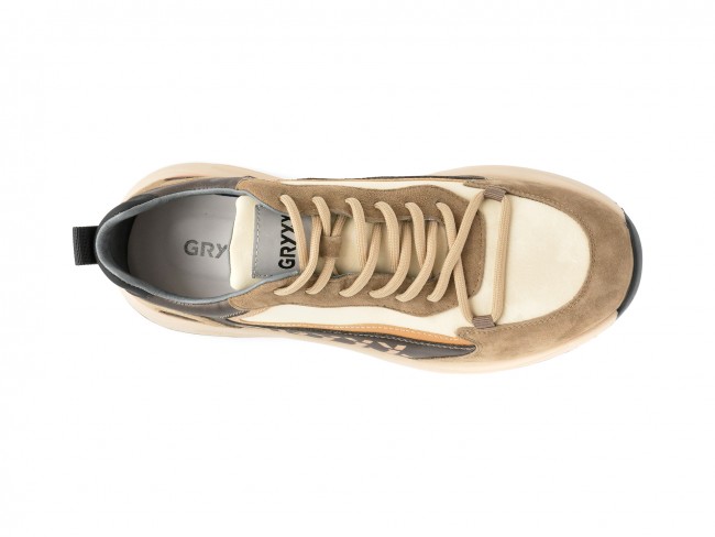 Pantofi GRYXX albi, 3033, din piele naturala