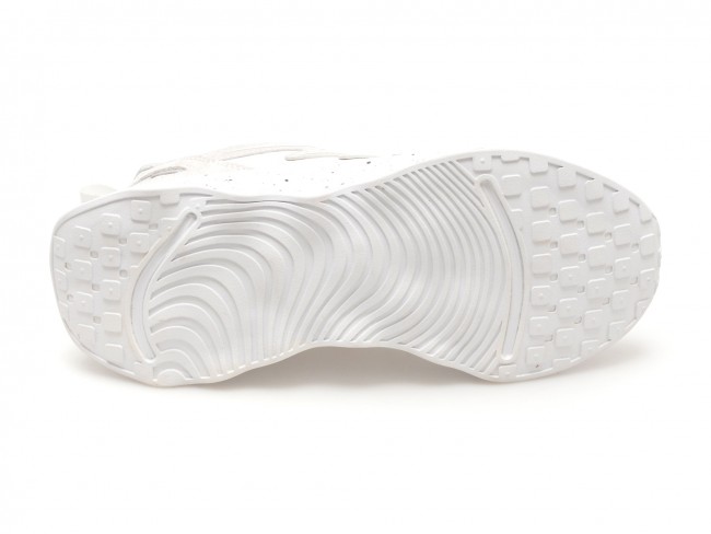 Pantofi sport GRYXX albi, 66022, din material textil si piele intoarsa