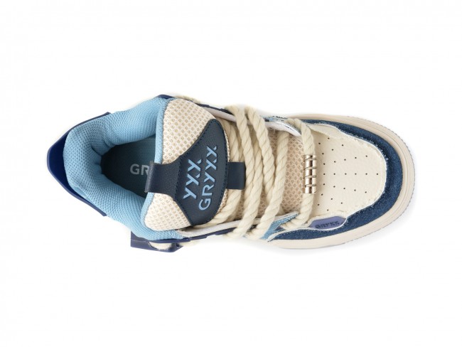Pantofi sport GRYXX albi, 9, din piele ecologica