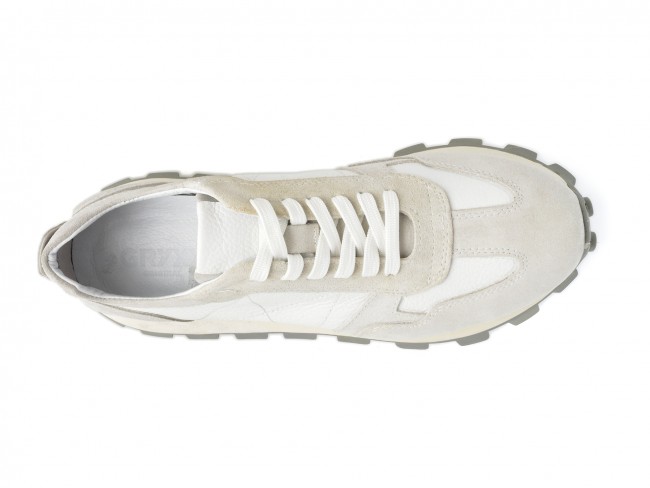Pantofi sport GRYXX albi, M73191, din piele naturala