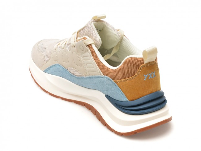 Pantofi sport GRYXX bej, 26005, din piele ecologica