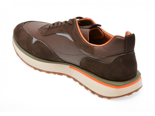 Pantofi sport GRYXX maro, M7109, din piele naturala