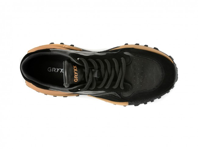 Pantofi sport GRYXX negri, 31216, din piele naturala