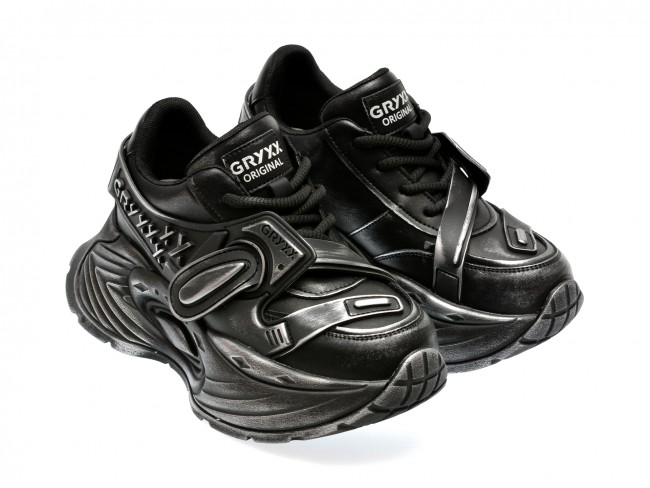 Pantofi sport GRYXX negri, 50092, din piele naturala