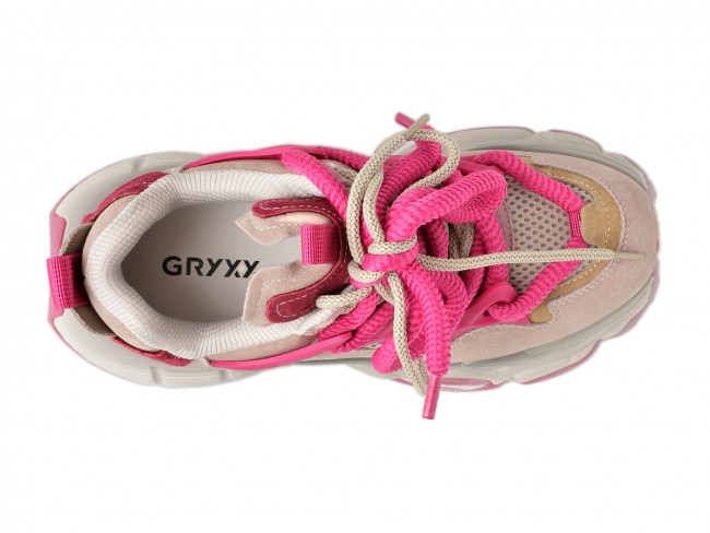 Pantofi sport GRYXX roz, 3693, din piele naturala