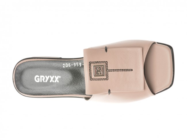 Papuci casual GRYXX gri, 2069593, din piele naturala