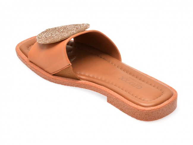 Papuci casual GRYXX maro, 5001751, din piele naturala
