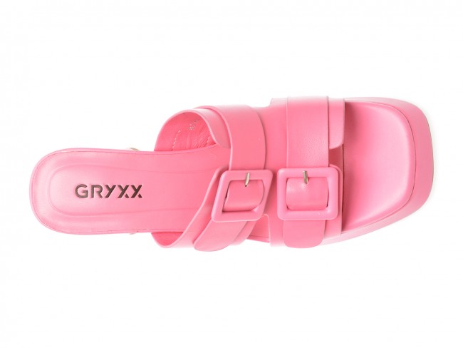 Papuci casual GRYXX roz, 1826, din piele naturala