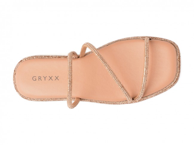 Papuci GRYXX aurii, 3582011, din material textil