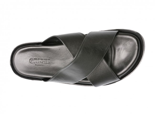 Papuci GRYXX negri, 105, din piele naturala