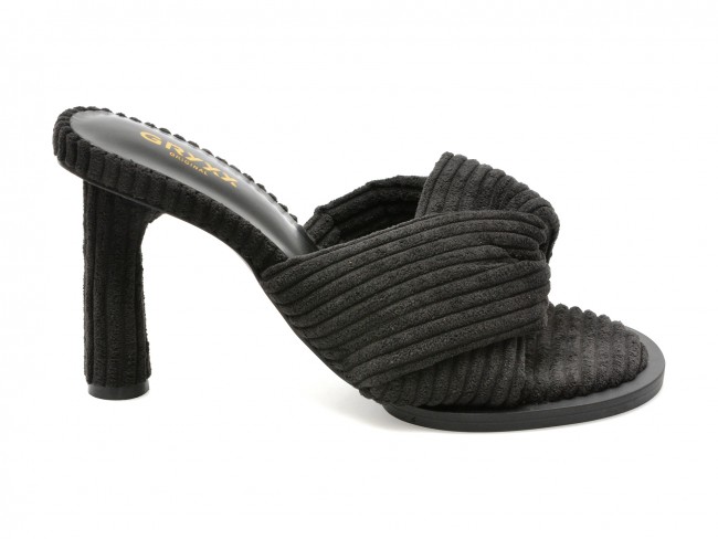 Papuci GRYXX negri, 6955, din material textil