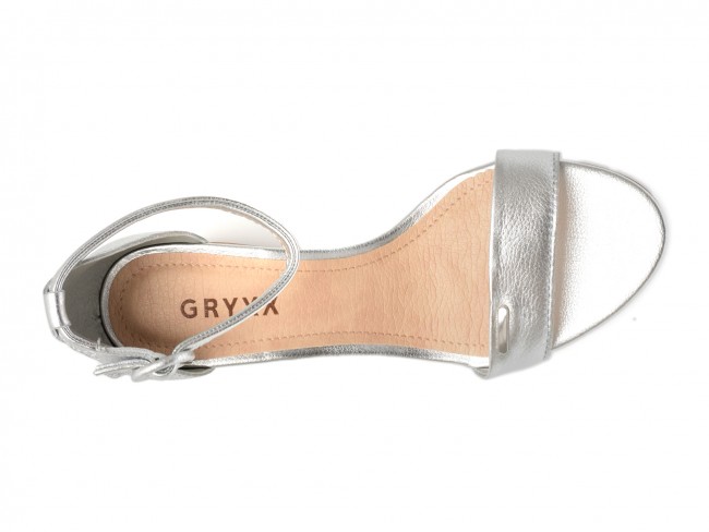 Sandale casual GRYXX argintii, 358301, din piele naturala