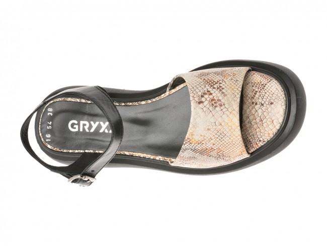 Sandale casual GRYXX bej, 2281654, din piele naturala