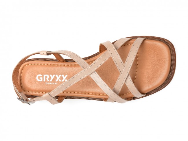 Sandale casual GRYXX gri, 1141621, din piele naturala