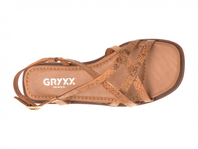 Sandale casual GRYXX maro, 1141621, din piele naturala