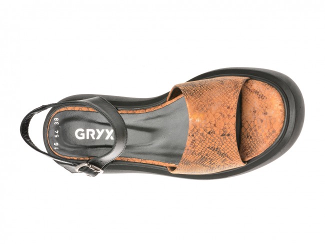 Sandale casual GRYXX maro, 2281654, din piele naturala