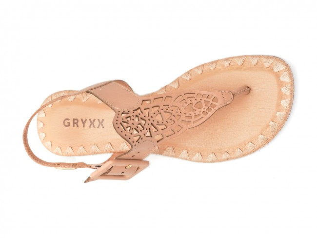 Sandale casual GRYXX maro, 356501, din piele naturala