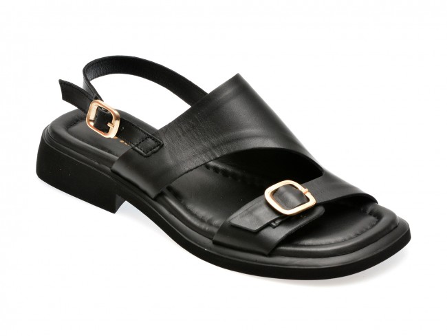 Sandale casual GRYXX negre, 1581019, din piele naturala