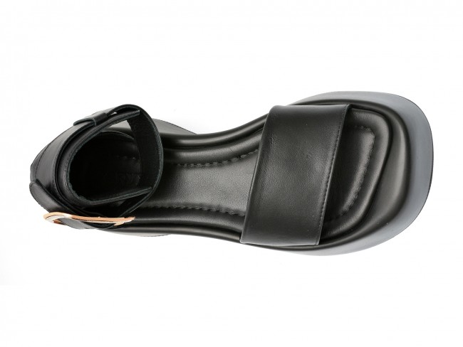Sandale casual GRYXX negre, 191749, din piele naturala