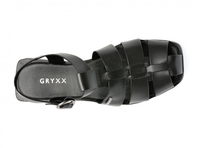 Sandale casual  GRYXX negre, 336801, din piele naturala