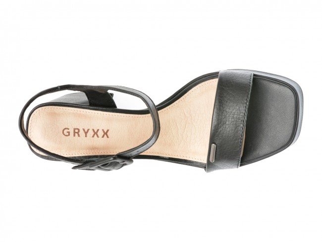Sandale casual GRYXX negre, 356306, din piele naturala
