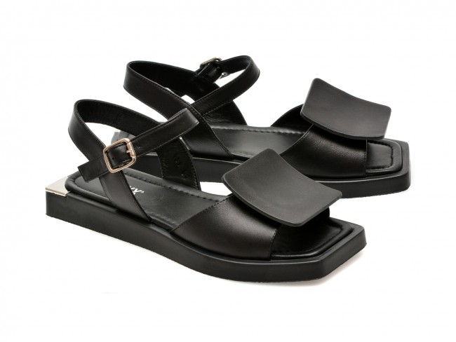 Sandale casual GRYXX negre, 426139, din piele naturala