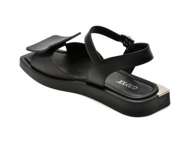 Sandale casual GRYXX negre, 426139, din piele naturala