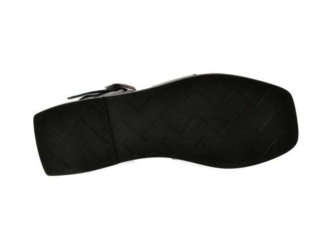 Sandale casual GRYXX negre, 532169, din piele naturala lacuita