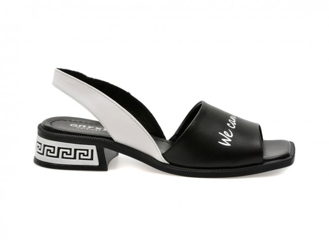 Sandale casual GRYXX negre, 609108, din piele naturala