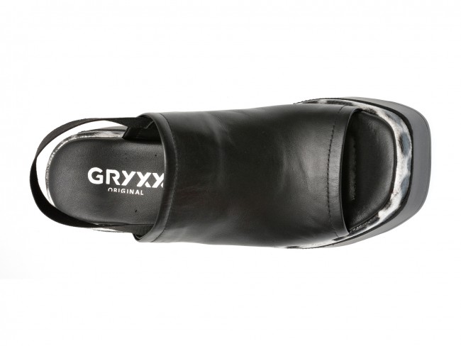 Sandale casual GRYXX negre, 96752, din piele naturala